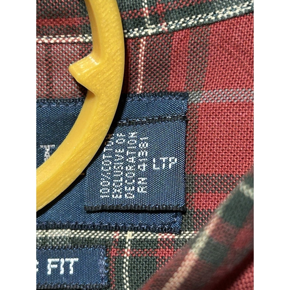 Ralph Lauren Mens Red & Green Tartan Plaid Button Down Shirt Classic Fit Size XL - Picture 8 of 9